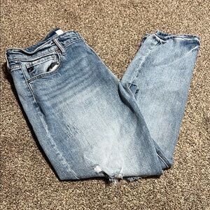 Kancan distressed cropped jeans